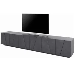 Mobile porta TV 244x46h cm 6 ante ossido Zenzero Gihome®