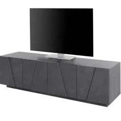 Mobile porta TV 163x46h cm 4 ante ossido Zenzero Gihome®