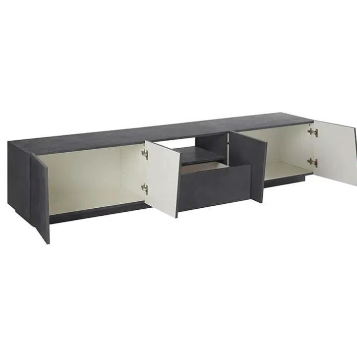 Mobile porta TV 220x46h cm 4 ante ossido Candia Gihome®