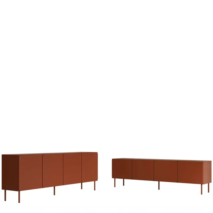 Mobile porta tv 200x61h cm 4 ante rosso mattone Maya