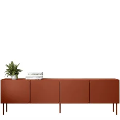 Mobile porta tv 200x61h cm 4 ante rosso mattone Maya
