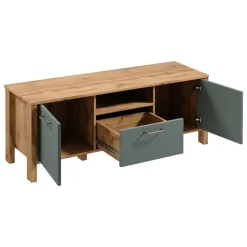 Mobile porta tv 138x49h cm 2 ante rovere verde Leave