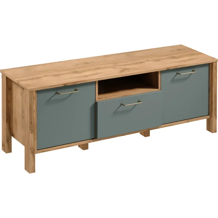 Mobile porta tv 138x49h cm 2 ante rovere verde Leave
