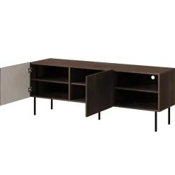 Mobile porta TV 150x58h cm 2 ante 2 vani noce cannettato Gabiot