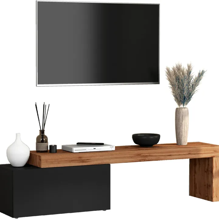 Mobile porta tv 210x51h cm antracite rovere Block