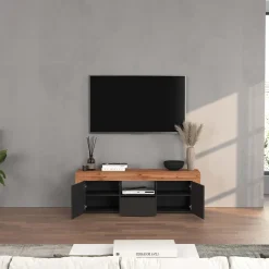 Mobile porta tv 155x51h cm antracite rovere Block