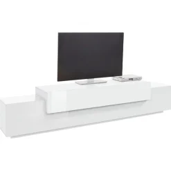 Mobile porta TV 240x52h cm bianco lucido Milos Gihome®