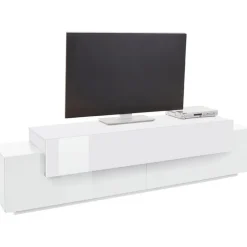 Mobile porta TV 200x52h cm bianco lucido Milos Gihome®