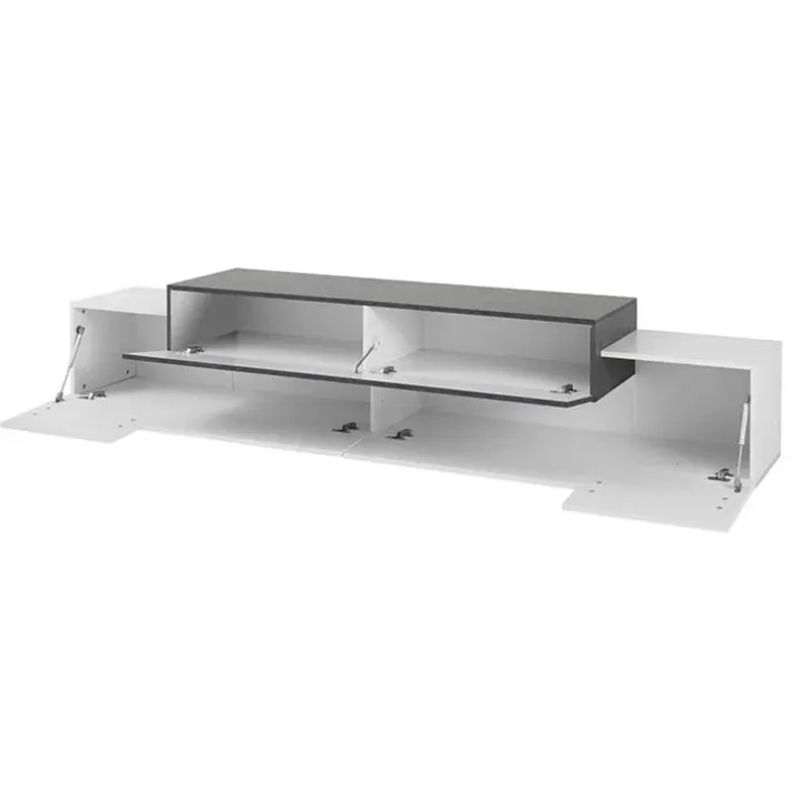 Mobile porta TV 240x52h cm bianco ossido Milos Gihome®