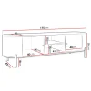 Mobile porta tv 175x54h cm cannettato 2 ante beige cashmere Zurik