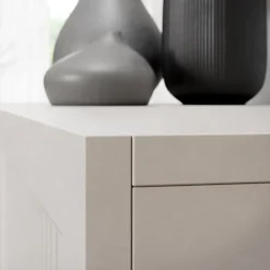 Mobile porta tv 180x44h cm cannettato 2 ante 1 cassetto beige cashmere Rolly