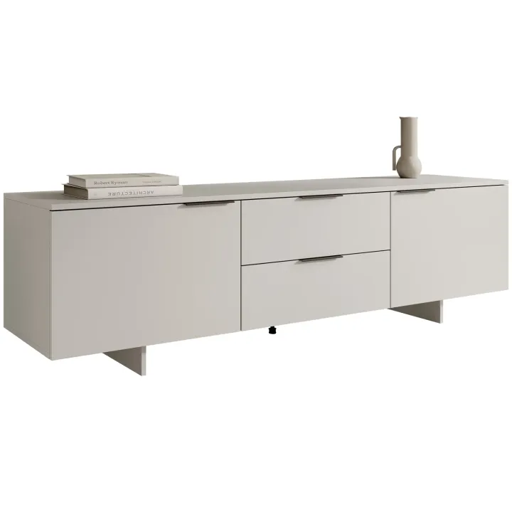 Mobile porta TV 180x55h cm 2 cassetti beige cashmere Stone
