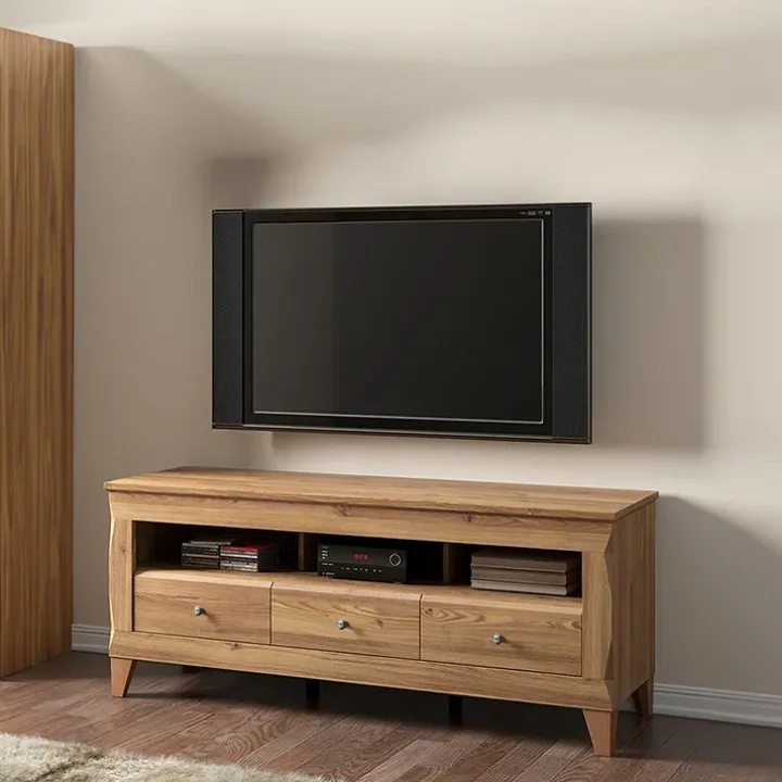 Mobile porta TV 156x64h cm 3 cassetti soggiorno rovere scuro Lucca