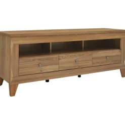 Mobile porta TV 156x64h cm 3 cassetti soggiorno rovere scuro Lucca