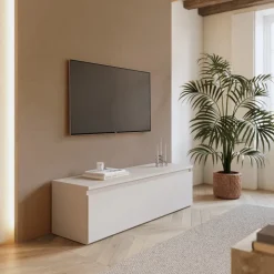 Mobile porta TV 138x40h cm con cassettone beige Sunset
