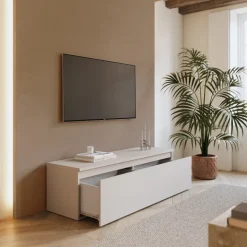 Mobile porta TV 138x40h cm con cassettone beige Sunset