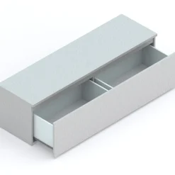 Mobile porta TV 138x40h cm con cassettone grigio chiaro Sunset