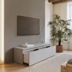 Mobile porta TV 138x40h cm con cassettone grigio chiaro Sunset