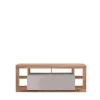 Mobile porta TV 172x66h cm con ribalta beige cashmere rovere scuro Trilogy