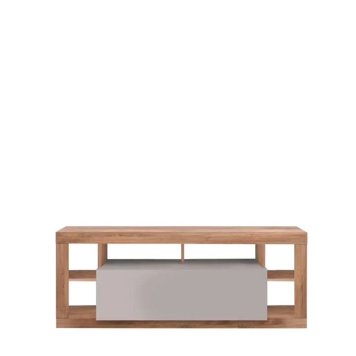 Mobile porta TV 172x66h cm con ribalta beige cashmere rovere scuro Trilogy