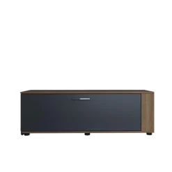 Mobile porta tv 122x40h cm estensibile e trasformabile in angolare noce antracite Venezia