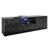 Mobile porta TV 181x57h cm grigio lucido con serigrafia Marvis