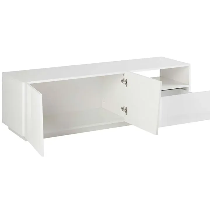 Mobile porta TV 150x46h cm moderno bianco lucido Candia Gihome®
