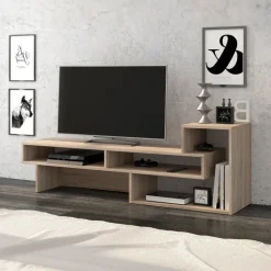 Mobile porta TV 146x49h cm moderno rovere chiaro Helen