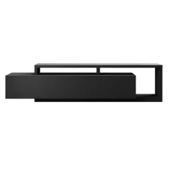 Mobile porta TV 219x52h cm moderno soggiorno nero opaco Megan Gihome®