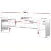 Mobile porta tv 140x40h cm ovale nero Elisera