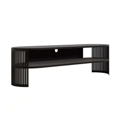 Mobile porta tv 140x40h cm ovale nero Elisera