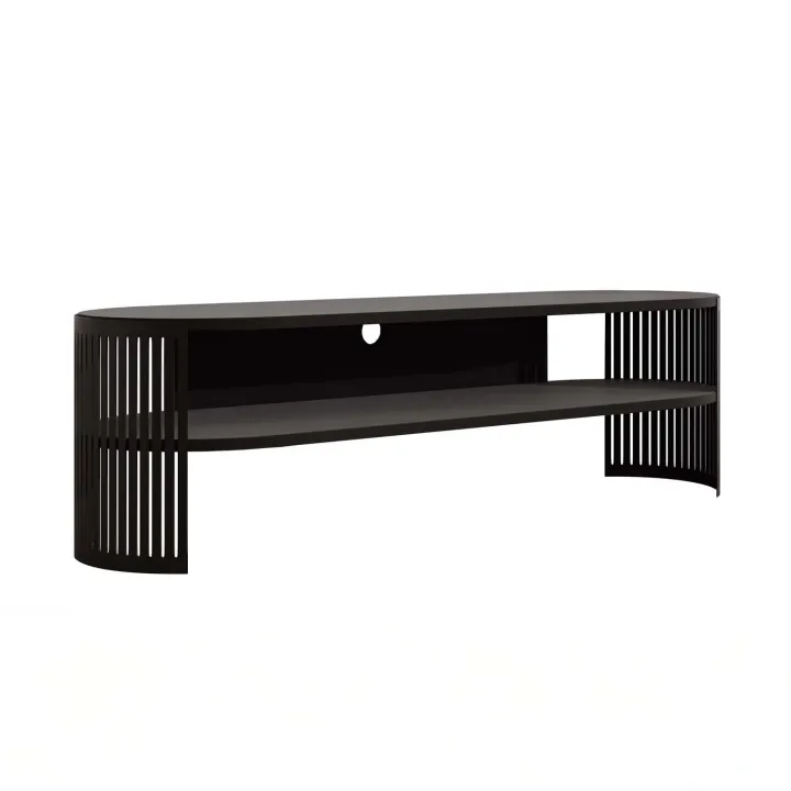 Mobile porta tv 140x40h cm ovale nero Elisera