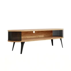 Mobile porta TV 140x44h cm ovale rovere nero Valeris
