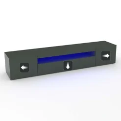 Mobile porta TV 200x37h cm soggiorno antracite Light Big Gihome®