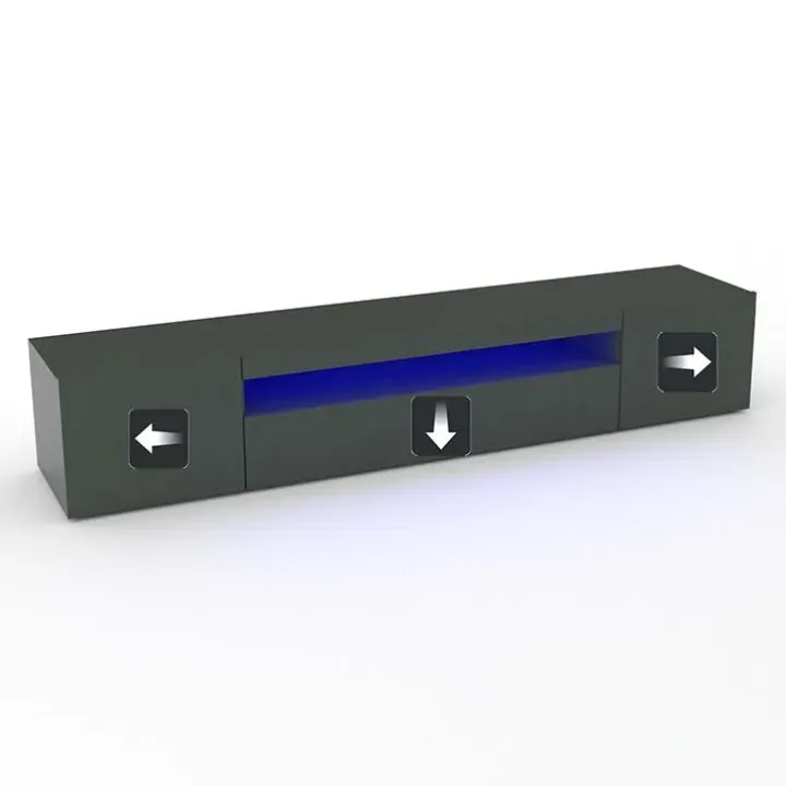 Mobile porta TV 200x37h cm soggiorno antracite Light Big Gihome®