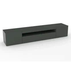 Mobile porta TV 200x37h cm soggiorno antracite Light Big Gihome®