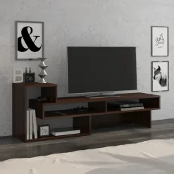 Mobile porta TV 146x49h cm soggiorno rovere scuro Helen