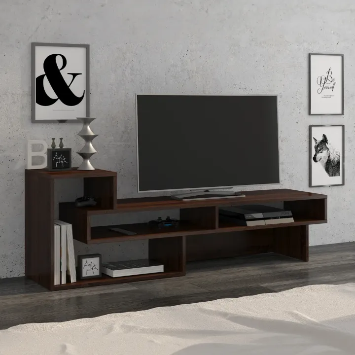 Mobile porta TV 146x49h cm soggiorno rovere scuro Helen