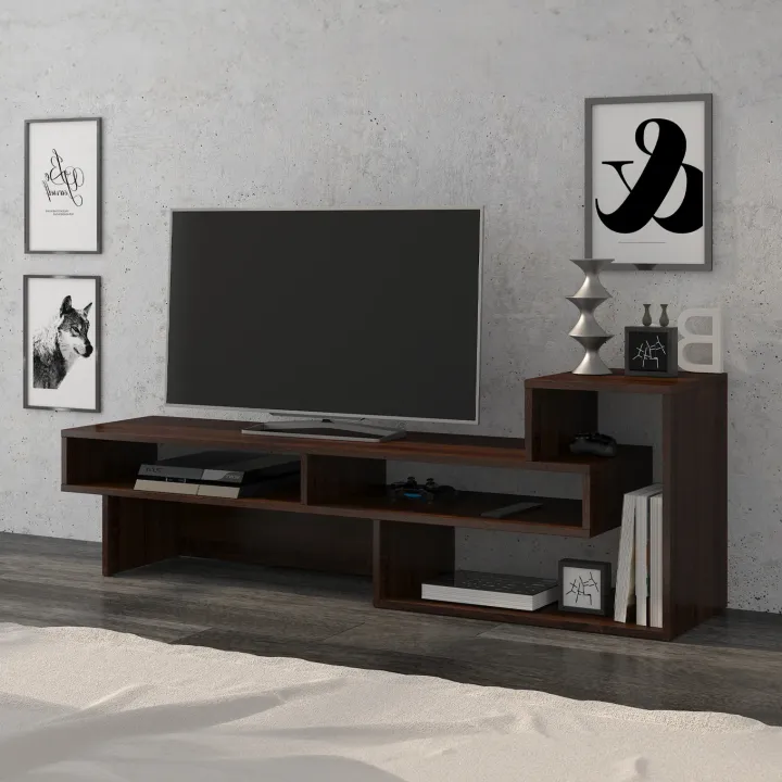 Mobile porta TV 146x49h cm soggiorno rovere scuro Helen