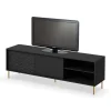 Mobile porta TV 180x58h cm soggiorno nero oro Osaka