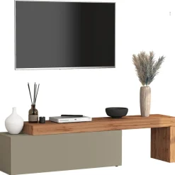 Mobile porta tv 220x51h cm tortora rovere Block