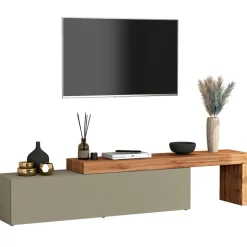 Mobile porta tv 230x51h cm tortora rovere Block