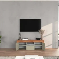 Mobile porta tv 155x51h cm tortora rovere Block