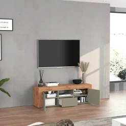 Mobile porta tv 155x51h cm tortora rovere Block