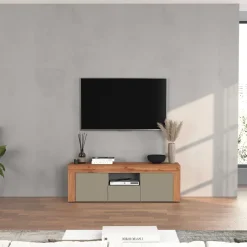 Mobile porta tv 155x51h cm tortora rovere Block