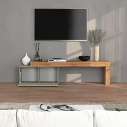 Mobile porta tv 210x51h cm tortora rovere Block