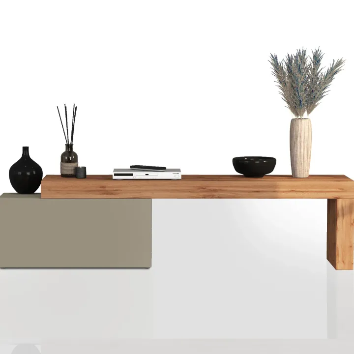 Mobile porta tv 210x51h cm tortora rovere Block