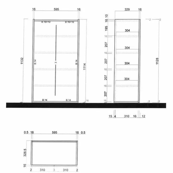 Mobile scarpiera multiuso ingresso 63x114h cm 2 ante beige cashmere top rovere scuro Mercor
