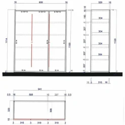 Mobile scarpiera multiuso ingresso 94x114h cm 3 ante beige cashmere top rovere scuro Mercor