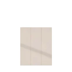 Mobile scarpiera multiuso ingresso 94x114h cm 3 ante beige cashmere top rovere scuro Mercor
